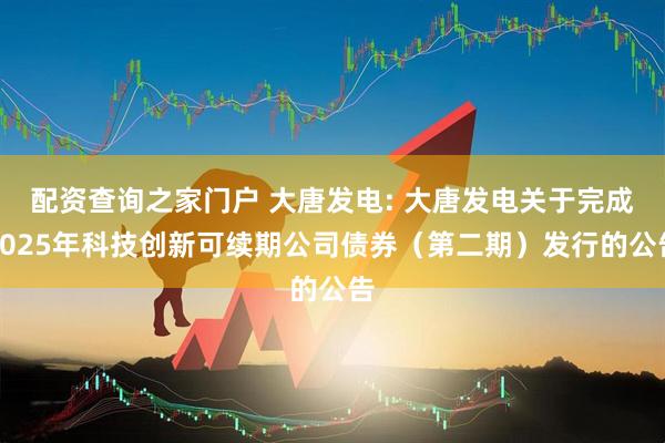 配资查询之家门户 大唐发电: 大唐发电关于完成2025年科技创新可续期公司债券（第二期）发行的公告
